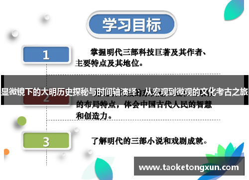 显微镜下的大明历史探秘与时间轴演绎：从宏观到微观的文化考古之旅